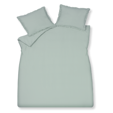 PURE 83 percale ruffle | pearl blue