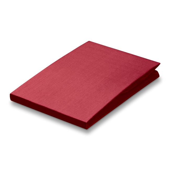 PERCALE hoeslaken | ruby red